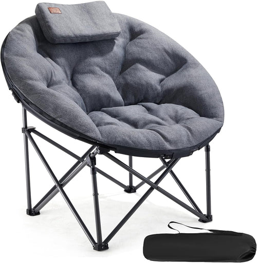 XL Padded Folding Camping Chair Heavy Duty 150kg High Back Outdoor Seat