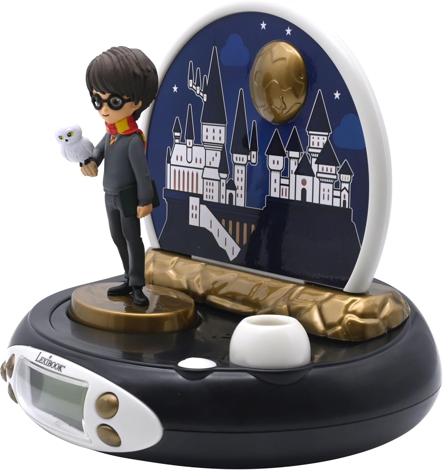 Kid Projector Alarm Clock Night Light Ceiling Time Display Black