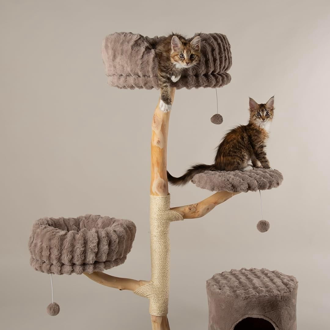 Luxury Large Cat Tree Scratching Tower Plush Beds Sisal Post Condo