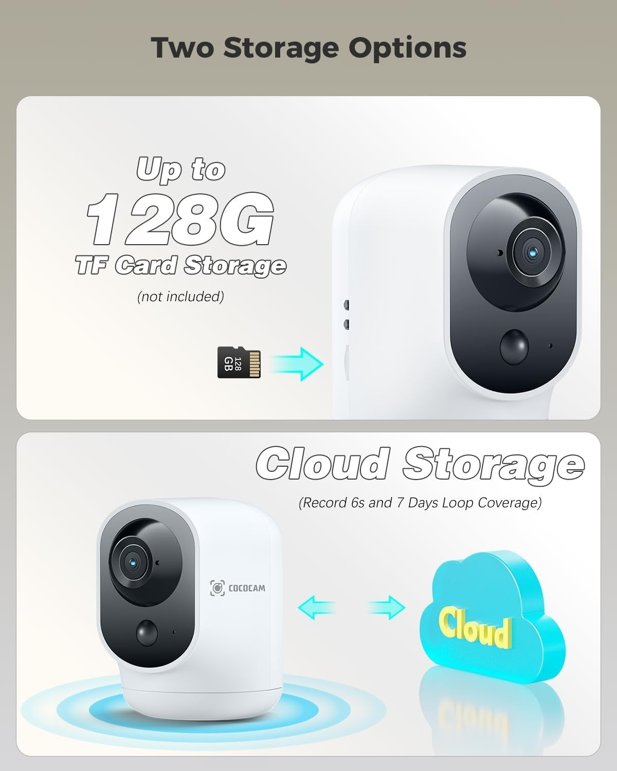 2K Indoor Security Camera Wireless PTZ Battery Baby Pet Monitor WiFi