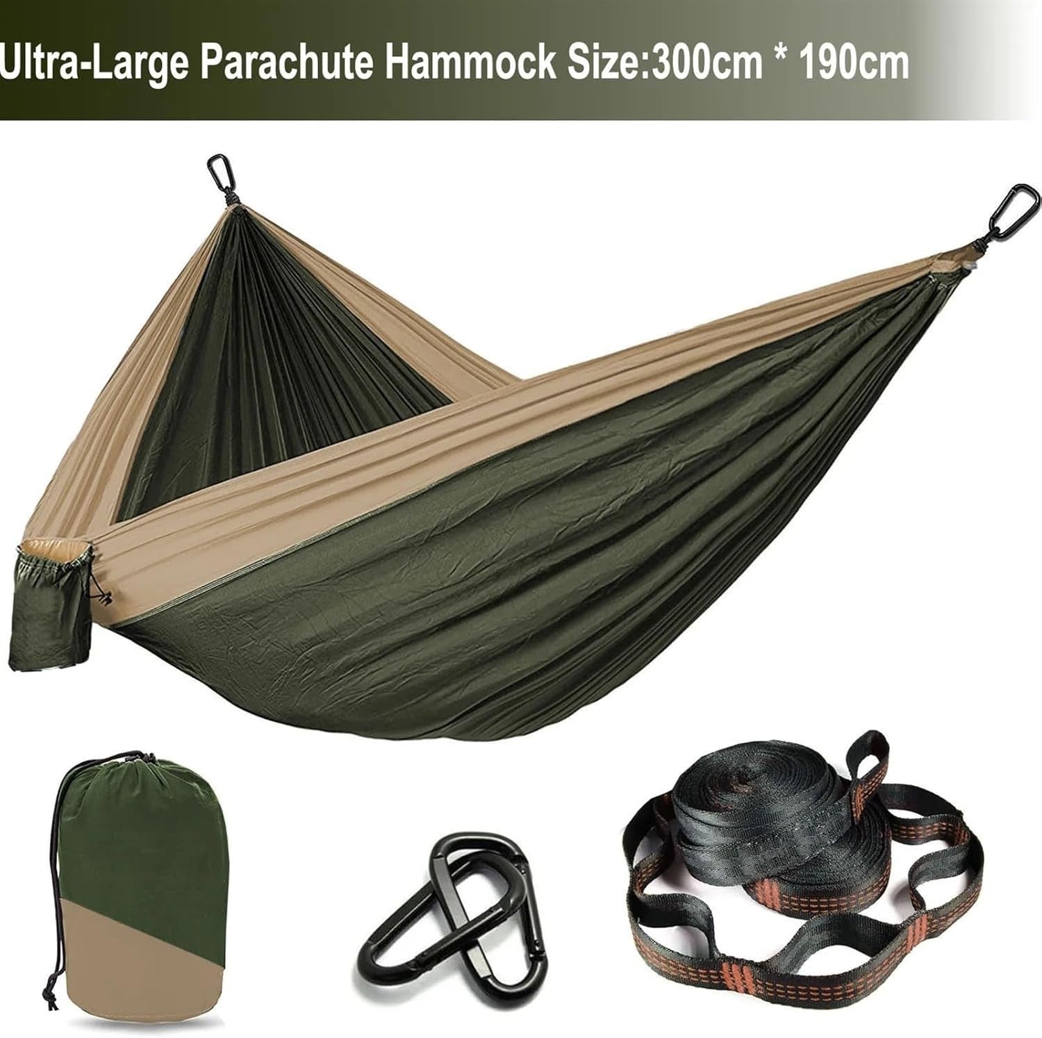 Outdoor Camping Hammock Ultra-Light 210T Nylon Swing with Straps Pink
