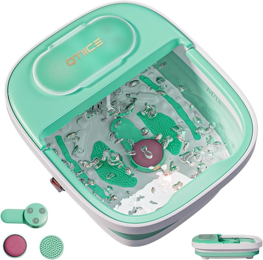 Collapsible Foot Spa with Heat, Bubble & Vibration Massage, Pedicure Kit
