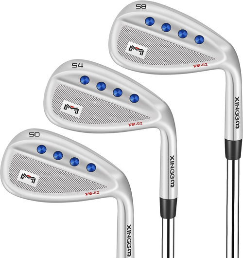 Mens Right Hand Forged Golf Wedge Set 50 54 58 Stiff Steel High Spin