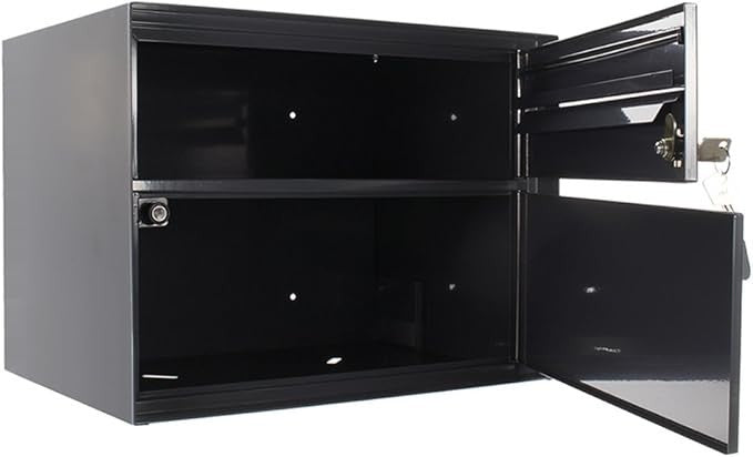 Secure Wall-Mount Parcel Mailbox Steel Lockable Drop Box Weatherproof & Spacious