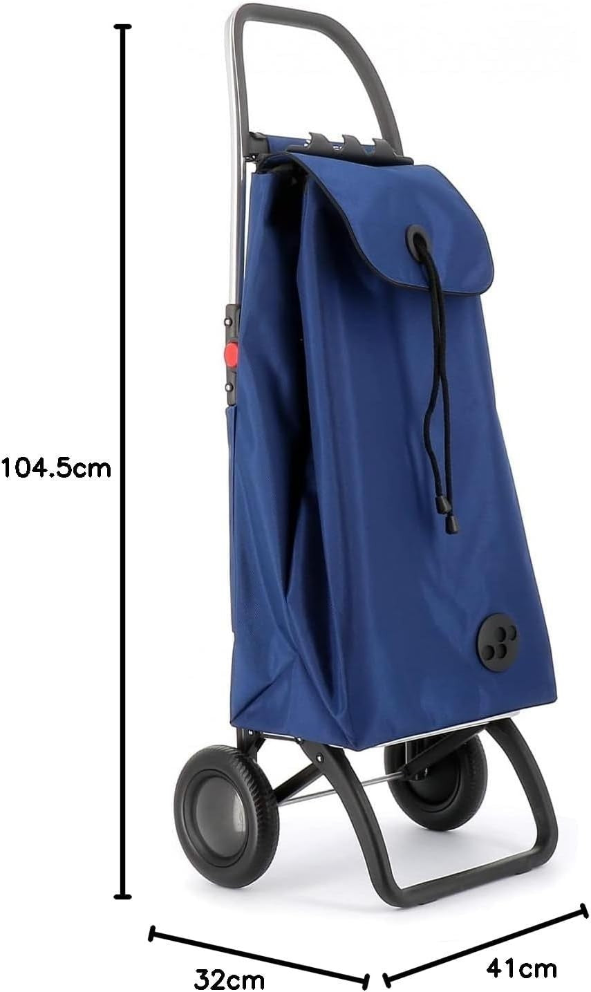 2 Wheel Foldable Shopping Trolley Lightweight Aluminium Frame Klein