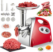 2800W Electric Meat Grinder Meat Mincer Sausage Maker 3 Steel Plates Red