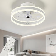 RIYNFO 16" Ceiling Fan, 6 Speeds, Dimmable 3CCT LED, Remote, Reversible