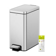 10L Slim Stainless Steel Pedal Bin – Fingerprint-Resistant Trash Can