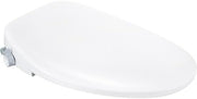 White Elongated Plastic Bidet Toilet Seat Easy Clean Durable