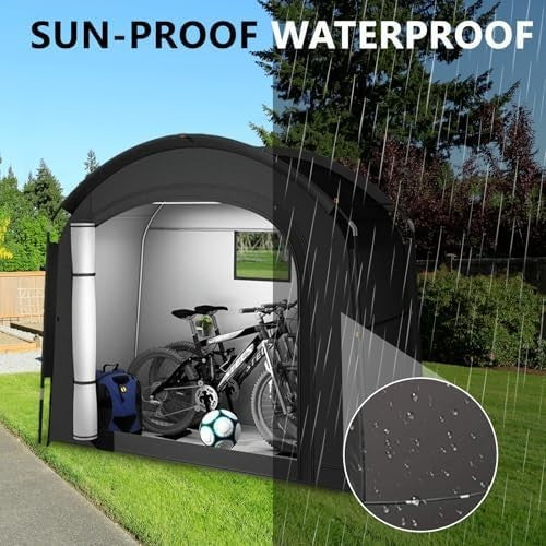 Portable Waterproof Bike Shed 2-Bike Storage Tent 200x80x165cm Green