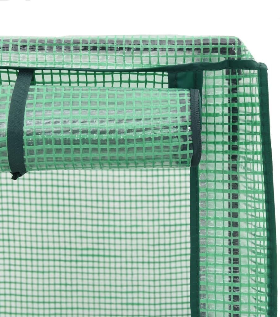 Raised Bed Planter with Greenhouse Cover 40x40x123cm | Rattan Look Black
