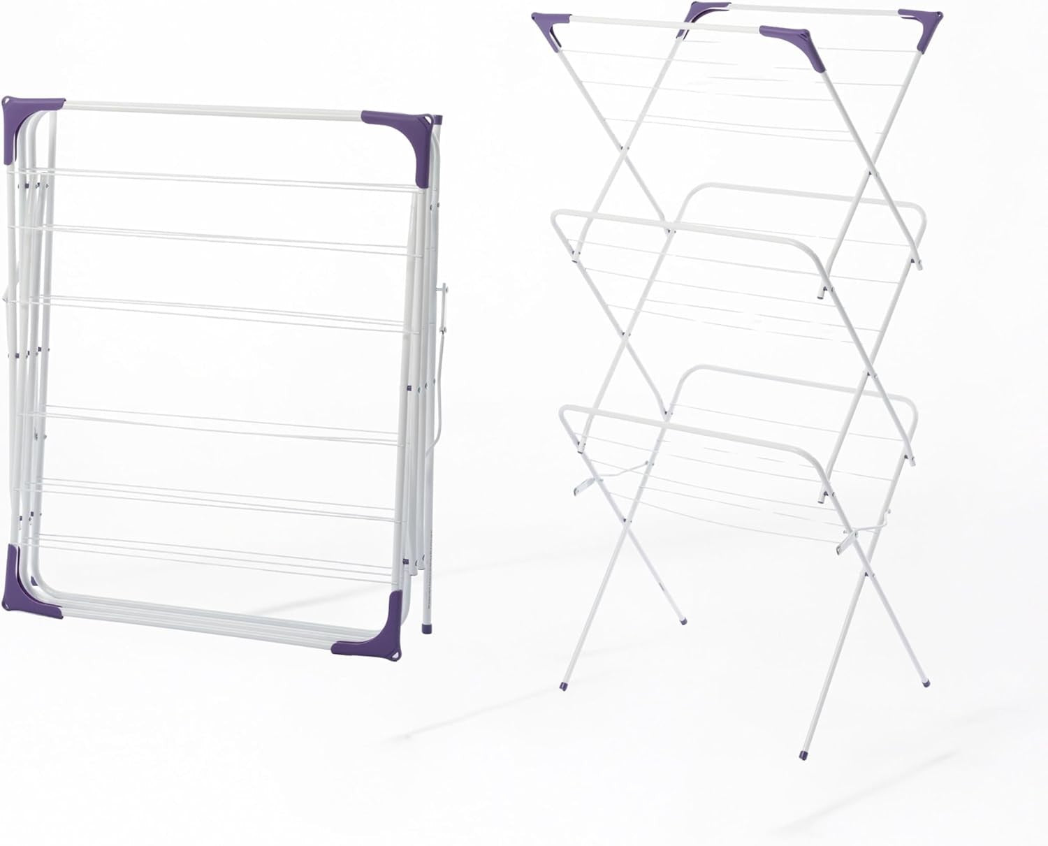 3 Tier Clothes Airer Folding Drying Rack Indoor Outdoor Non Slip Space Saving