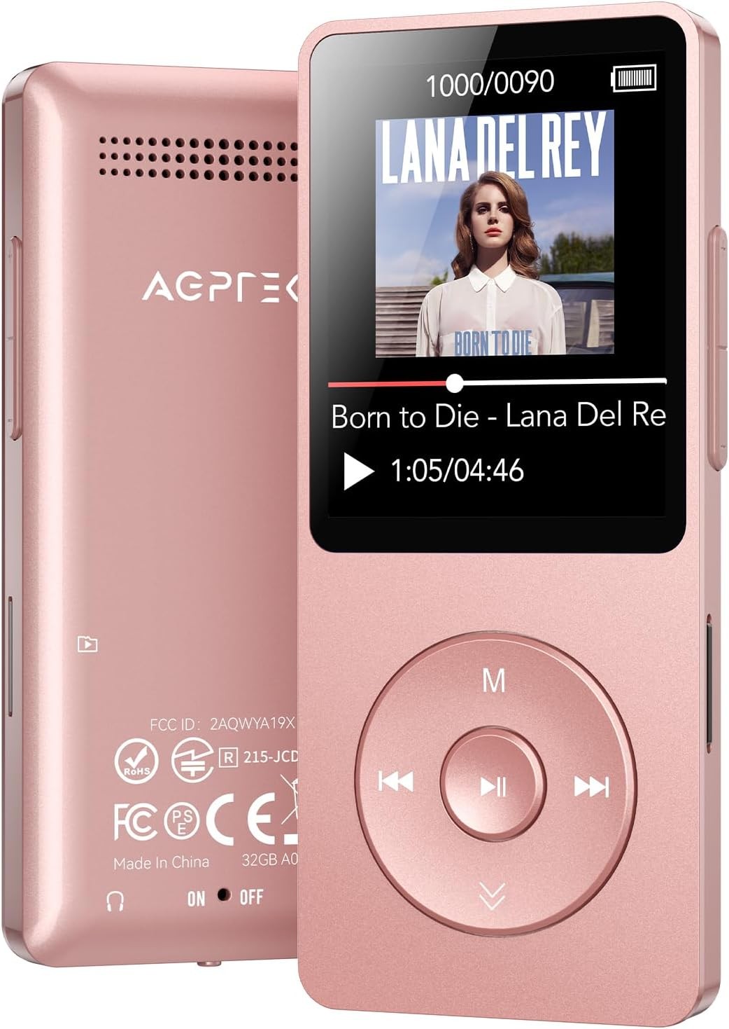 32GB MP3 Player Bluetooth 5.3 FM Radio Speaker 1.8"
