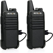 Mini Walkie Talkies 2 Way Radio Long Range VOX Rechargeable 1 Pair