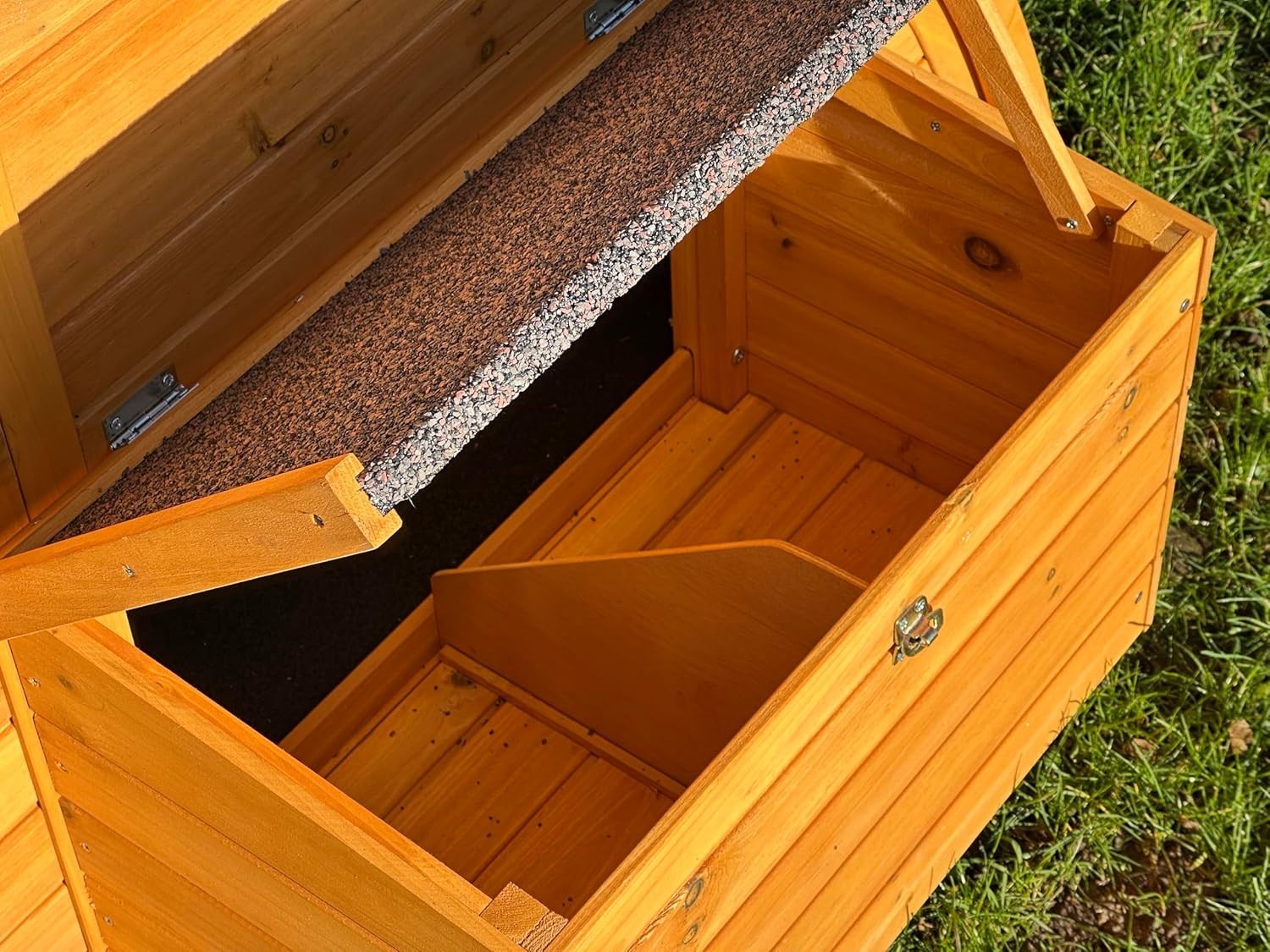 Half Moon Wooden Chicken Coop with Run Nest Box