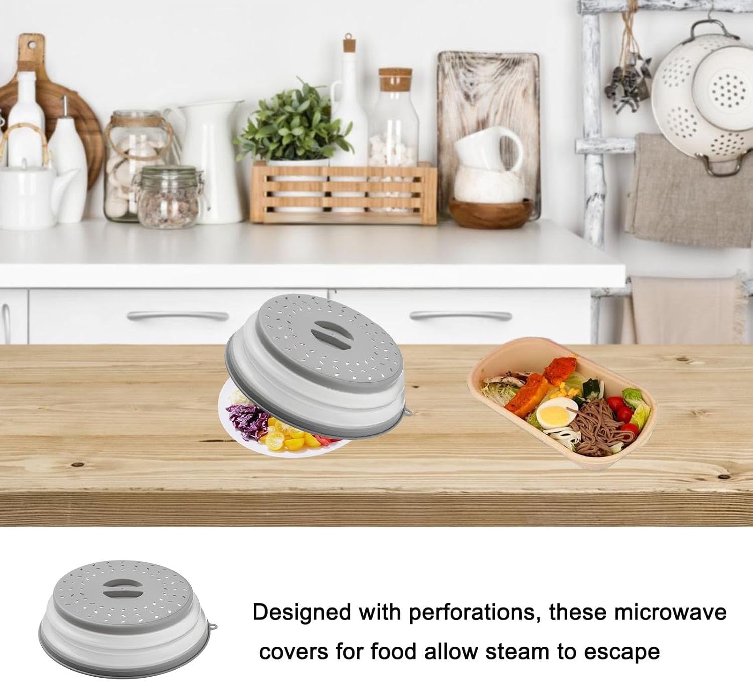 Microwave Splatter Guard Lid Cover Steam Vents Easy-Clean Food Protector