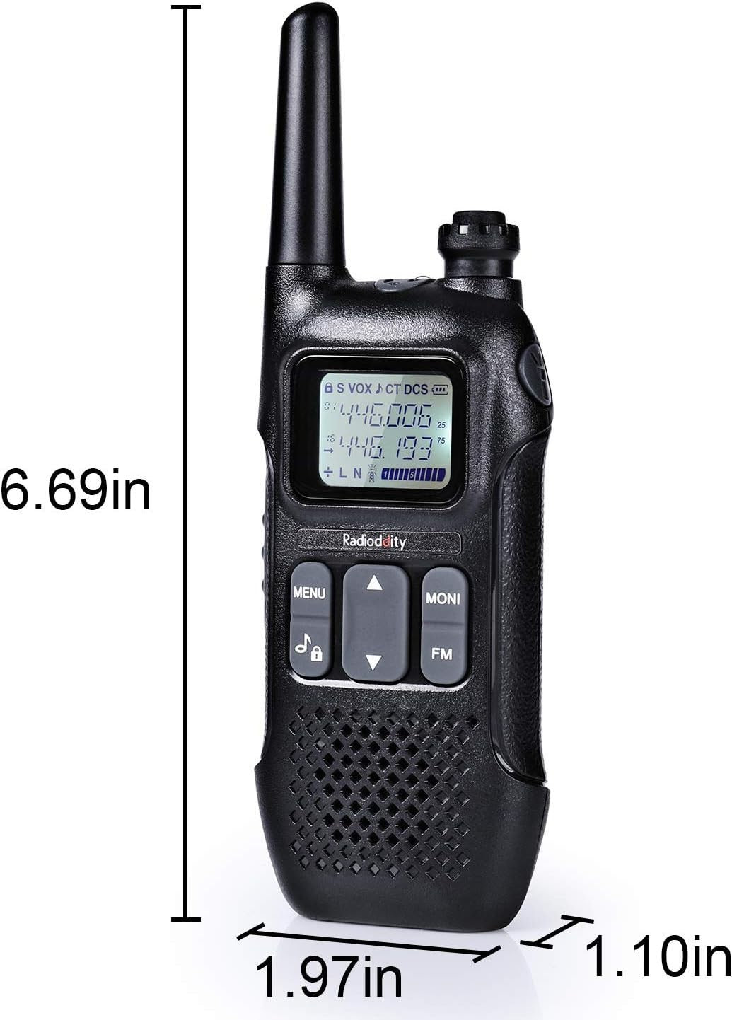 Radioddity PR-T1 PMR446 Walkie Talkie Set 4 Pack LCD Display 4km Range