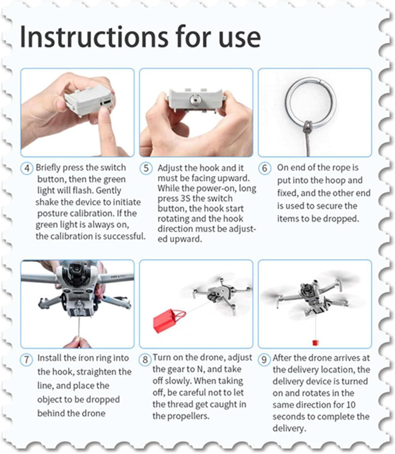 Drone Airdrop System for Mini 4 Pro Payload Release Geomagnetic Thrower 100g Loa
