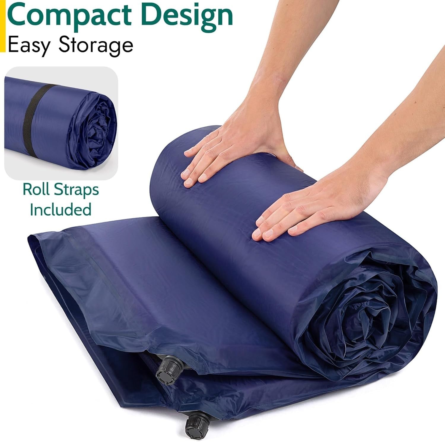 Double Self-Inflating Camping Mat – Thick 5cm Travel Sleeping Mattress