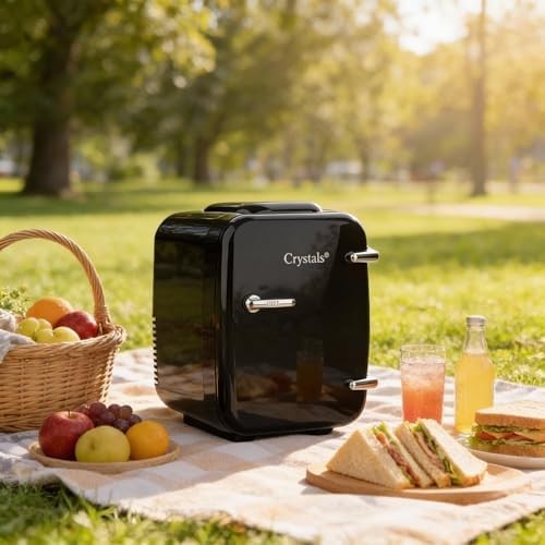 4L Mini Fridge Cooler & Warmer | Compact, Quiet, Energy Efficient Black