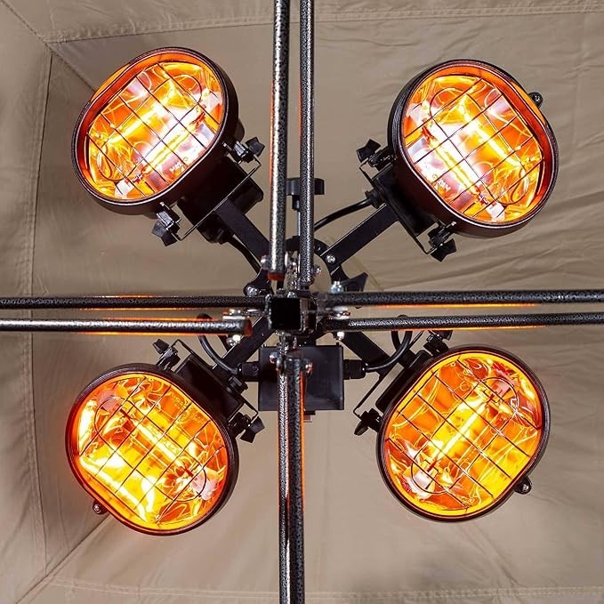 Outdoor Infrared Patio Heater 1800W Foldable 4 Panel Electric Gazebo Warmer