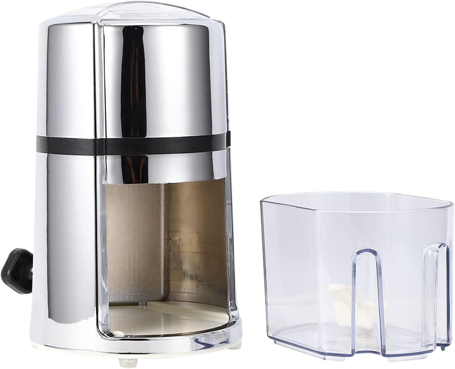 Manual Ice Crusher Shaved Ice Maker Stainless Steel Hand Crank Snow Cone