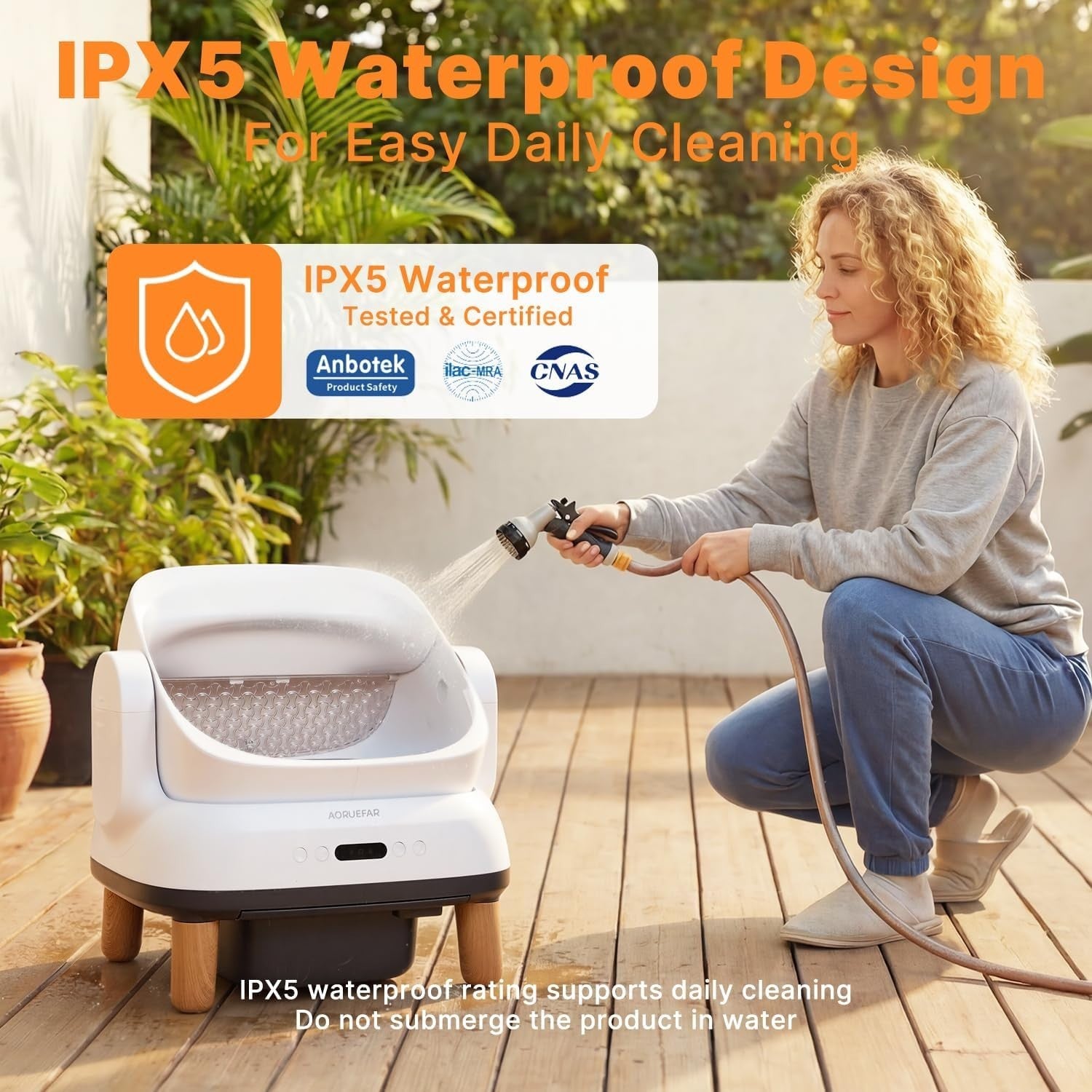 Self Cleaning Cat Litter Box WiFi App Control Odor Control XL Tray
