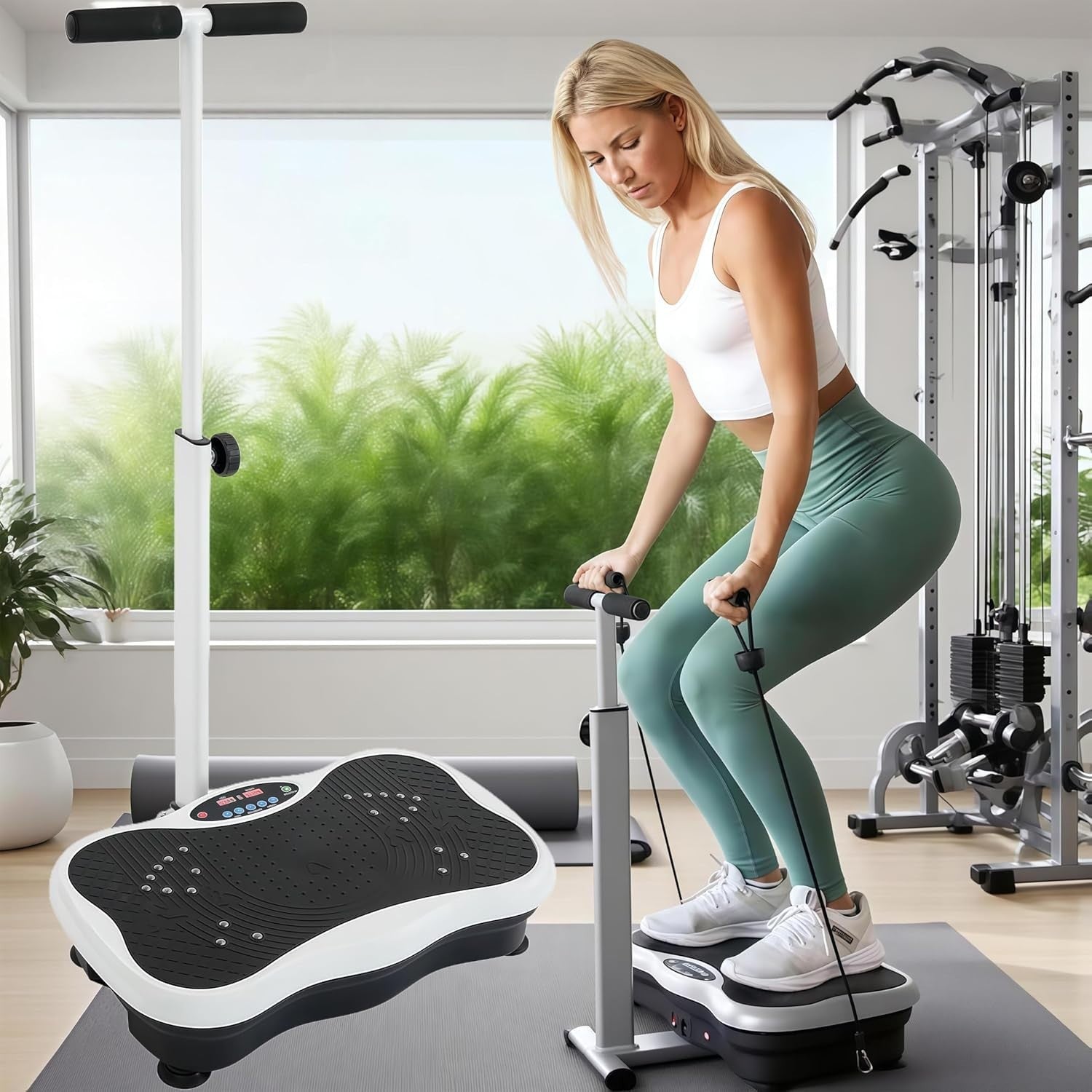 Full Body Vibration Plate Exercise Machine 120 Speeds LED Home Fitness