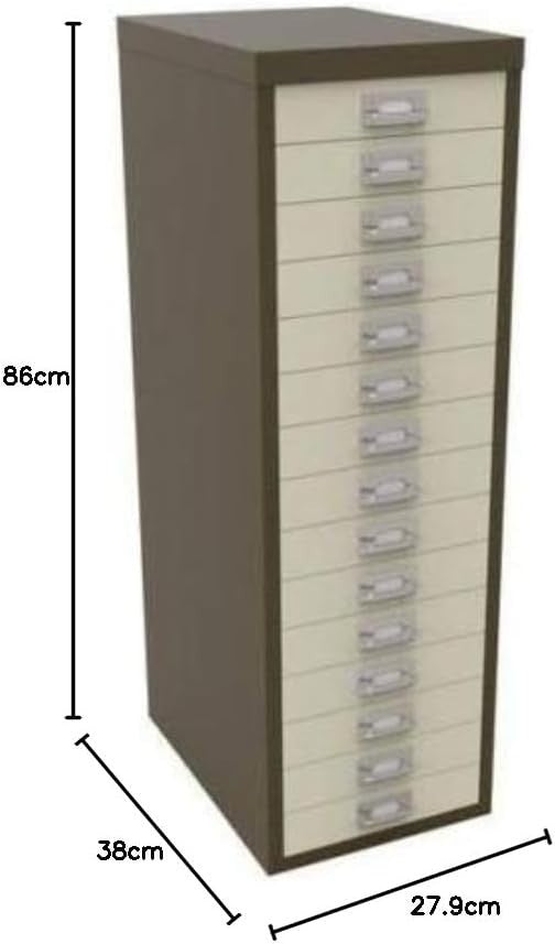Coffee Multi Drawer Filing Cabinet 15 Drawer A4 86cm Office Storage