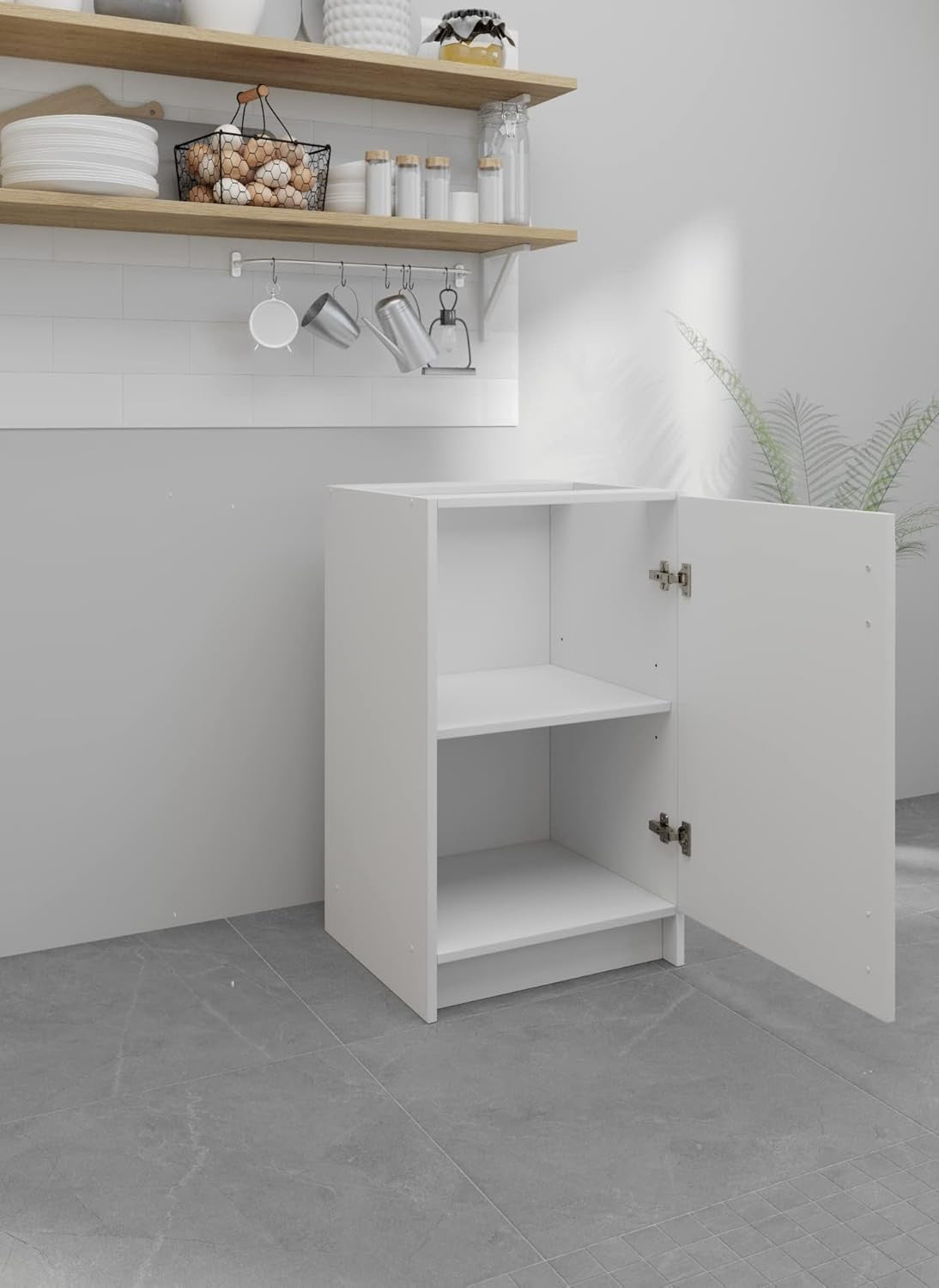 500mm White Matt Kitchen Base Cabinet Cupboard Storage Unit Modern