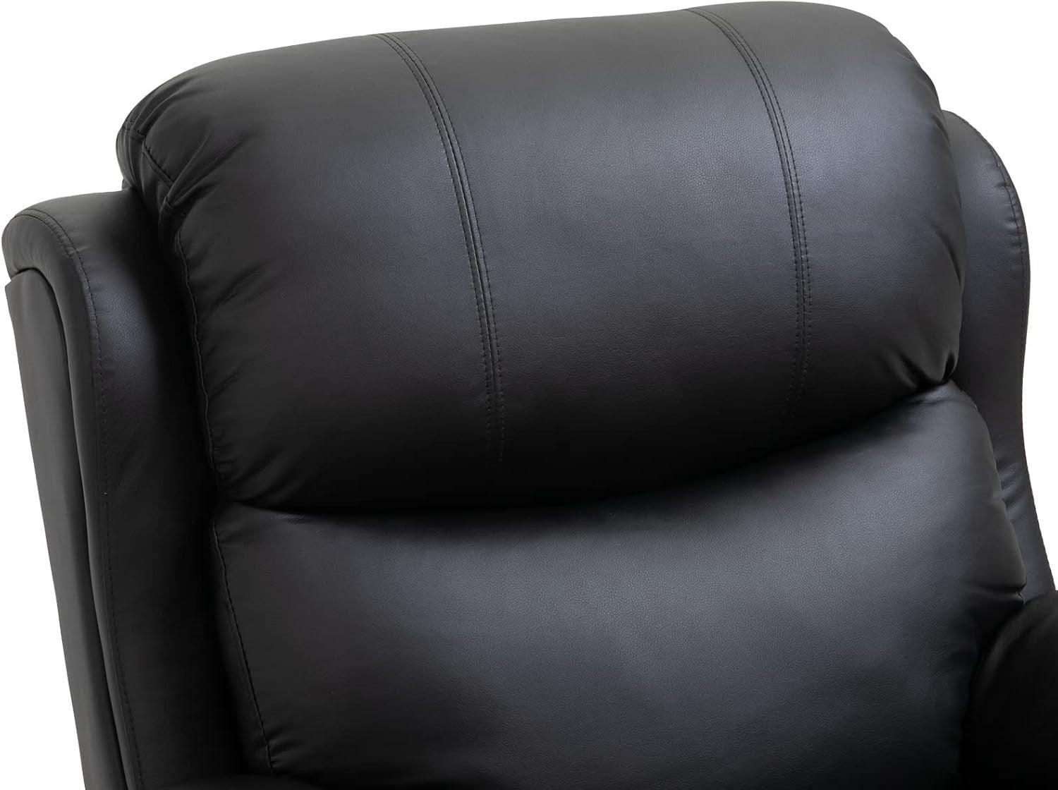 Massage Recliner Chair Heat 8-Point Swivel Rocking PU Leather Footrest Black