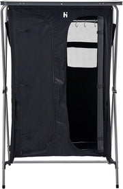 Folding Camping Wardrobe 5 Shelf Rail Storage Unit Tent Organiser Black