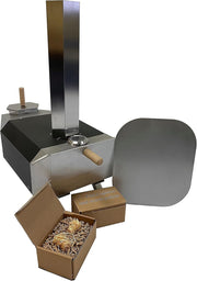 Outdoor Wood Fired Pizza Oven | Stainless Steel Portable BBQ Oven w/ Thermometer