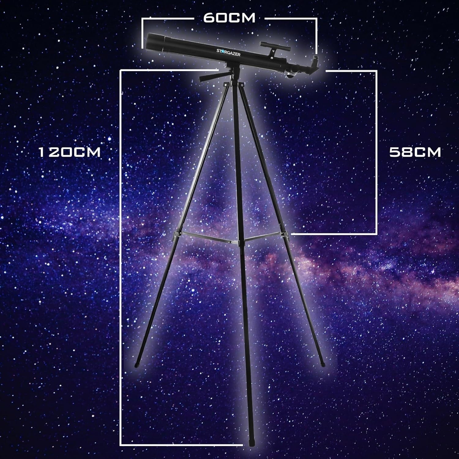 50mm Aperture 400mm Refractor Telescope for Kids & Beginners with Tripod