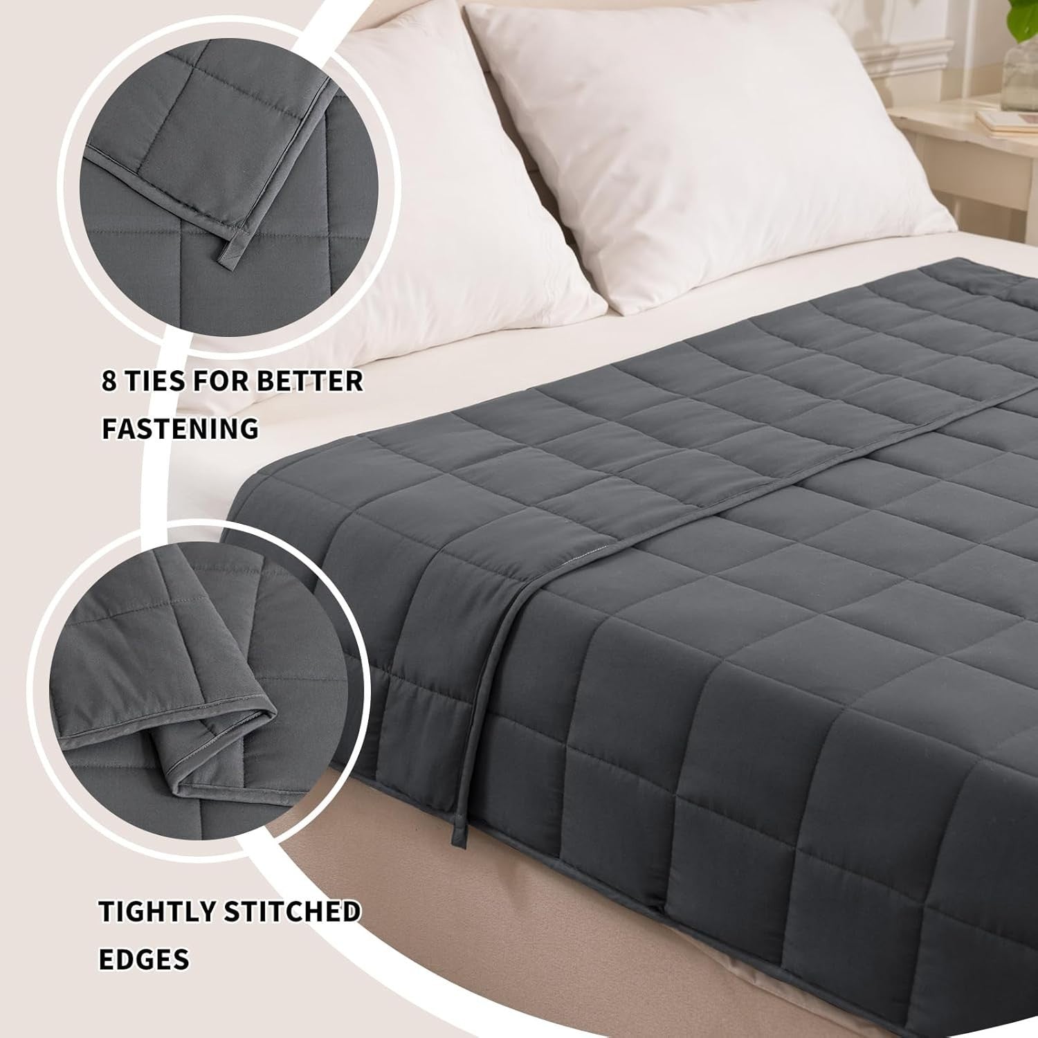 Weighted Blanket for Adults - Grey - 4kg 125x150cm - Stress & Sleep Relief