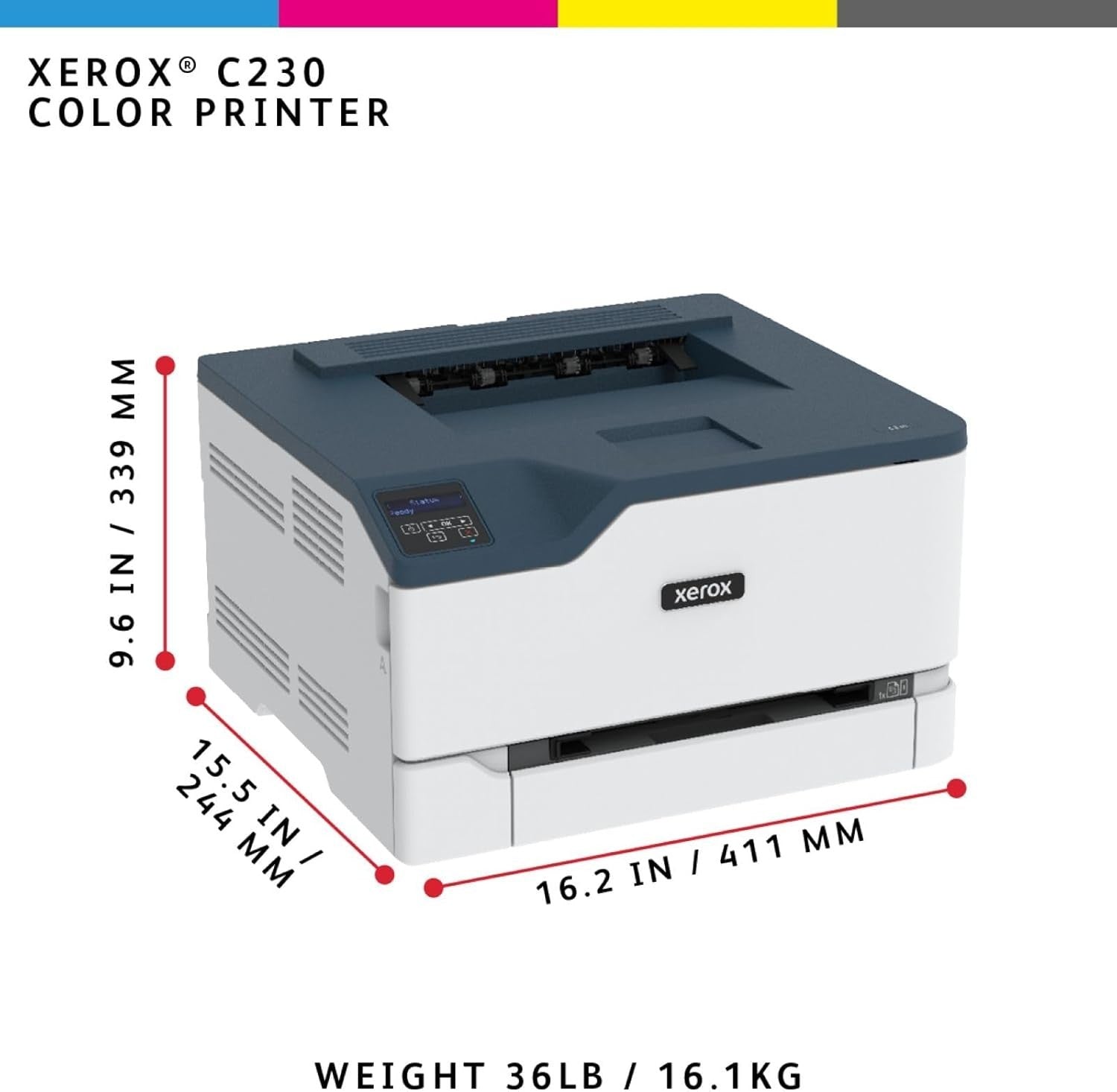 Wireless Colour Laser Printer A4 22ppm Duplex Home Office Multifunction