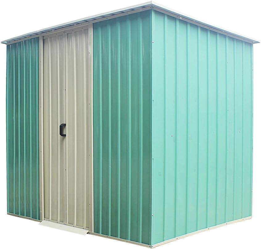 6x4ft Heavy Duty Metal Garden Shed Waterproof Outdoor Storage Lockable House