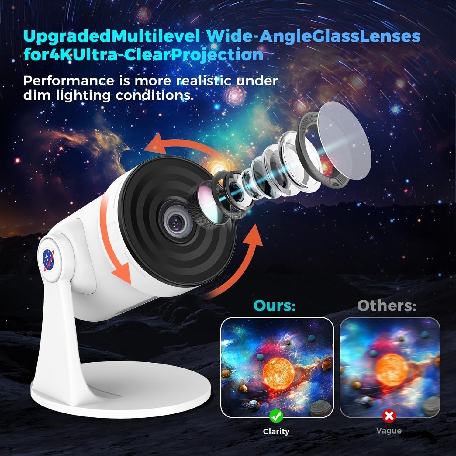 Galaxy Star Projector with White Noise 28 Sounds 10 Sky Scenes Sleep Light