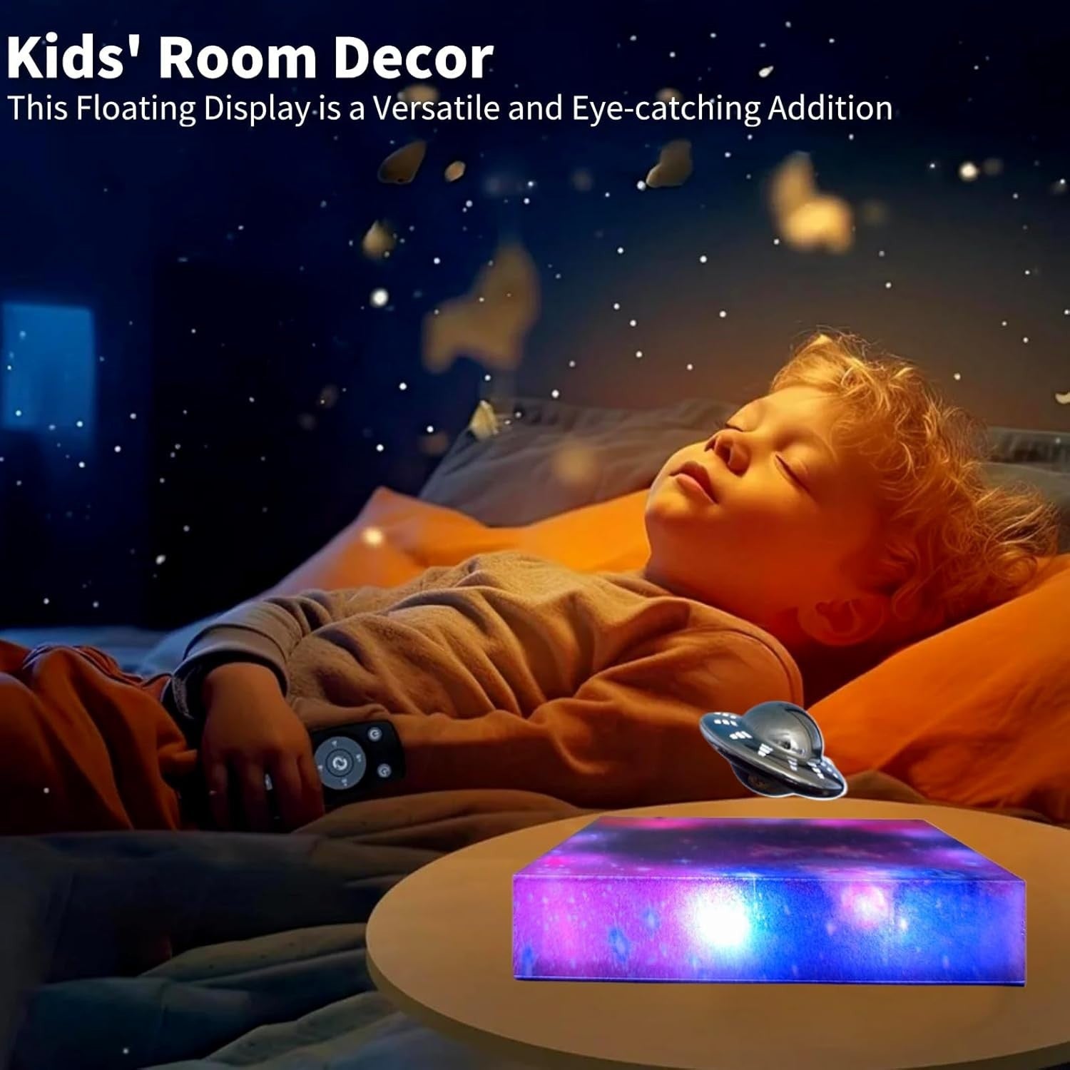 Levitating UFO Lamp, Magnetic Floating 360° Rotating RGB Night Light