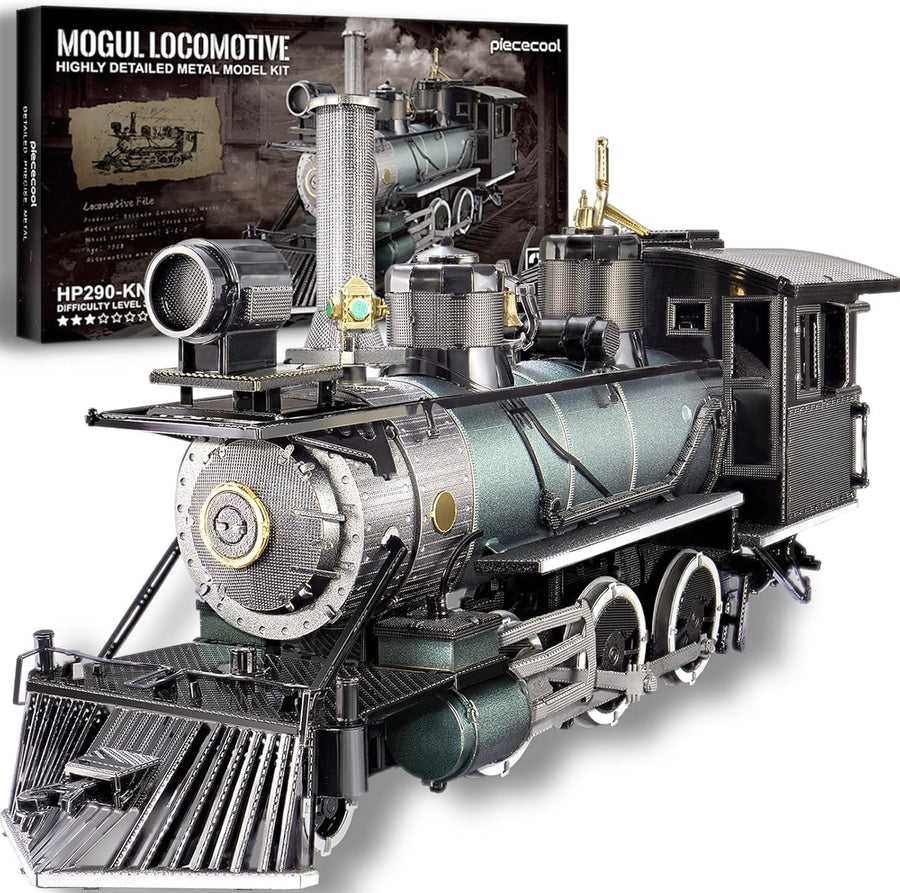 3D Metal Steam Train Puzzle for Adults – Stainless Steel, DIY, 282 Pieces