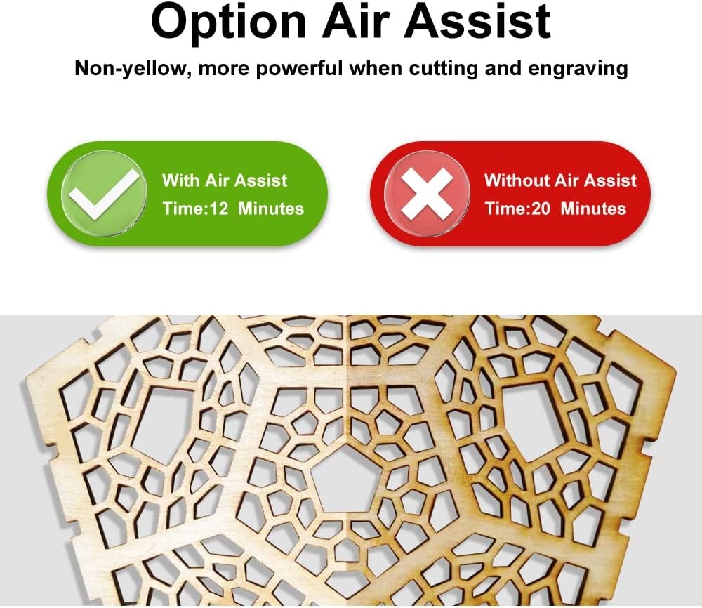 Laser Engraver Air Assist Pump Adjustable Airflow Smoke Removal Kit