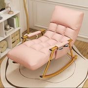 Pink Ergonomic Reclining Rocking Chair for Adults – Comfy High Back Support