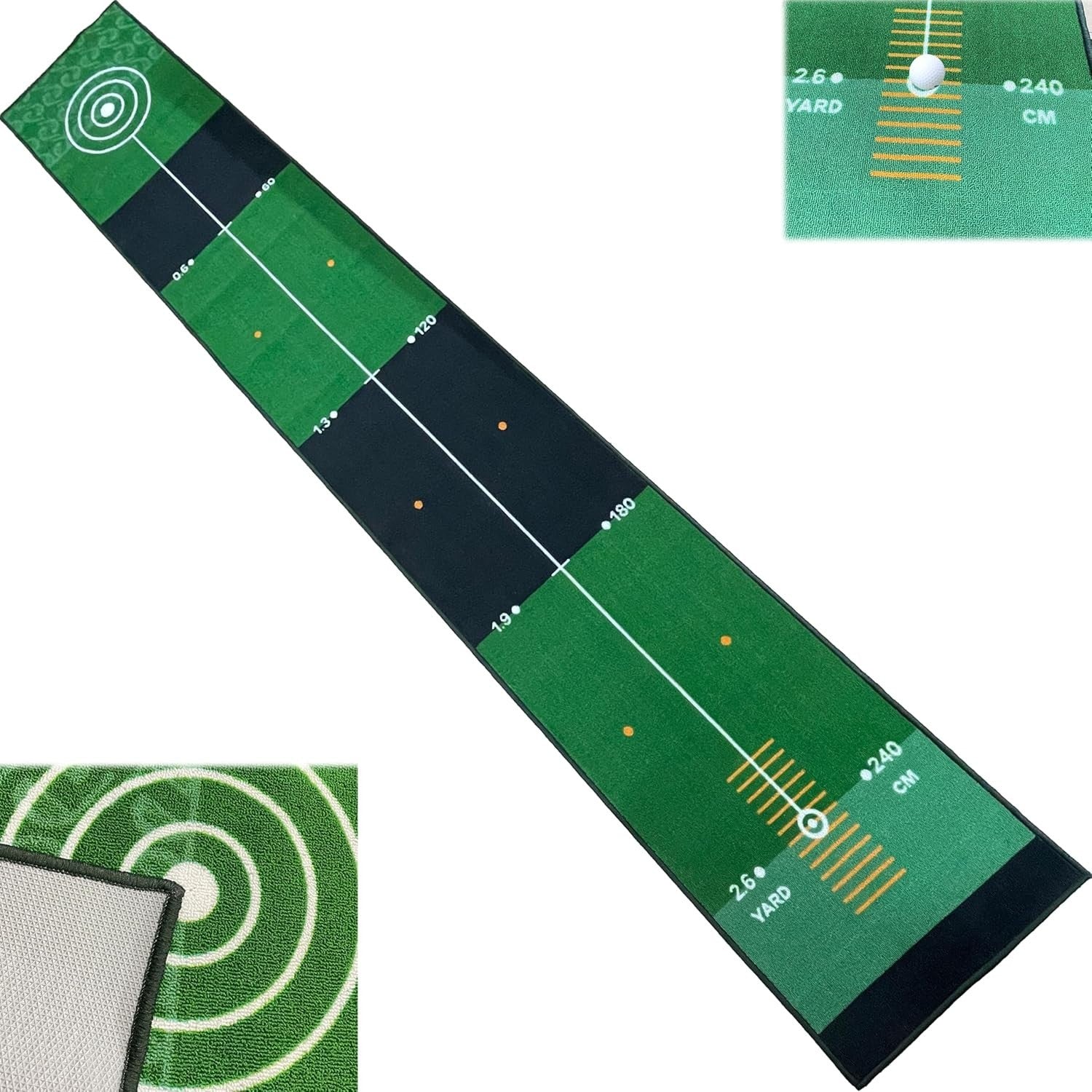 Large Golf Putting Practice Mat Indoor Outdoor Wide Training Green Distance