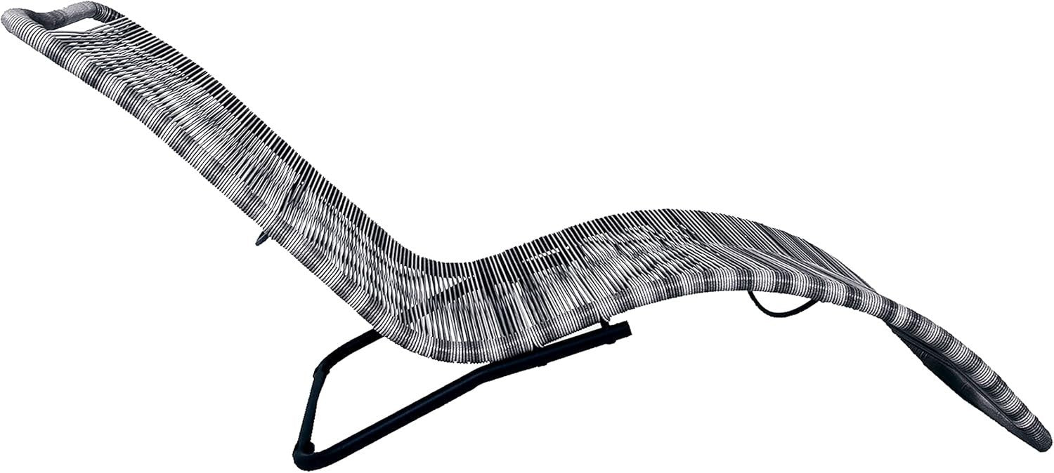 Rattan Garden Sun Lounger Chair Outdoor Patio Bed Grey Woven Recliner