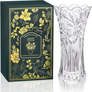 30cm Crystal Glass Flower Vase Tall Clear Tulip Vase Wedding Centrepiece