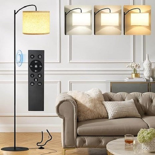 LED Floor Lamp Dimmable Reading Light 3 Color Temperatures Remote Control
