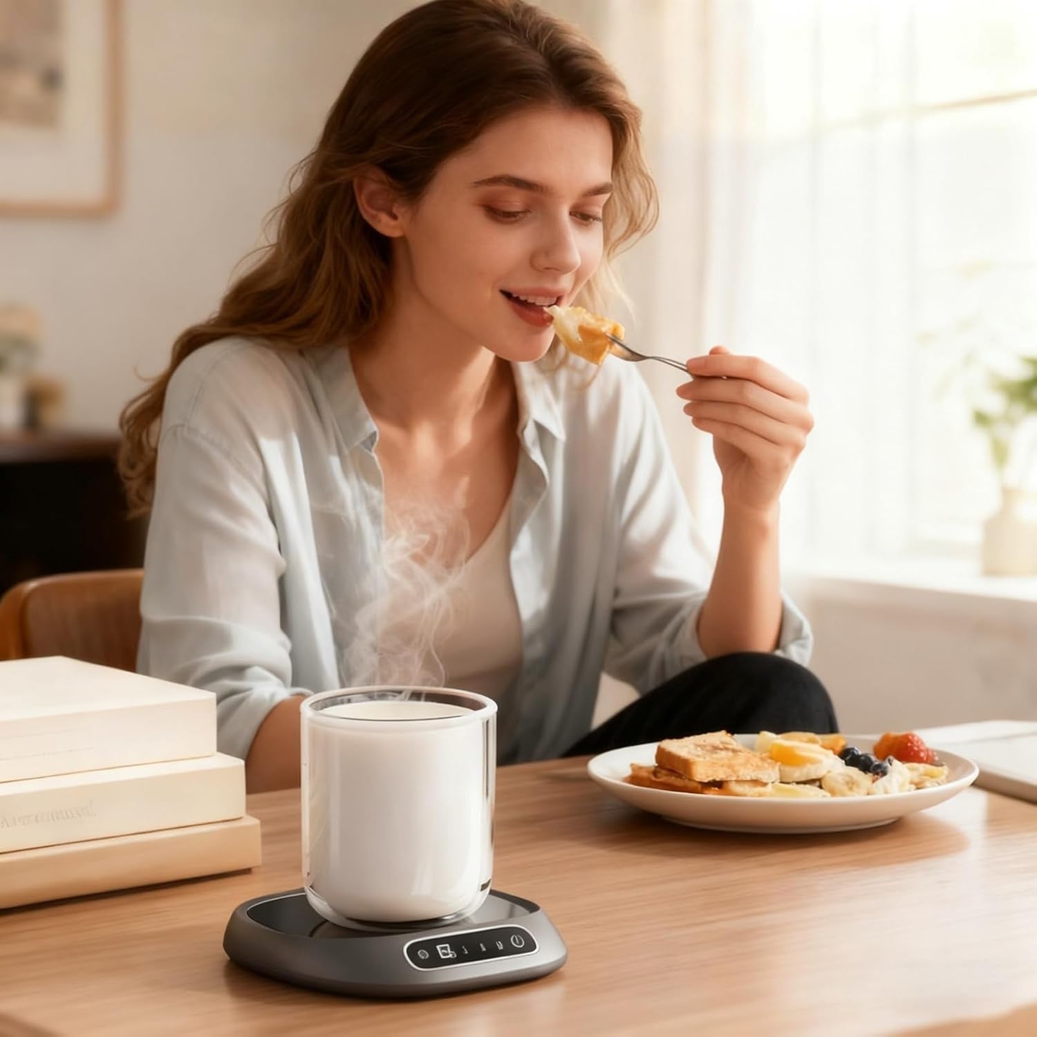Rechargeable Coffee Cup Warmer Smart Touch Screen