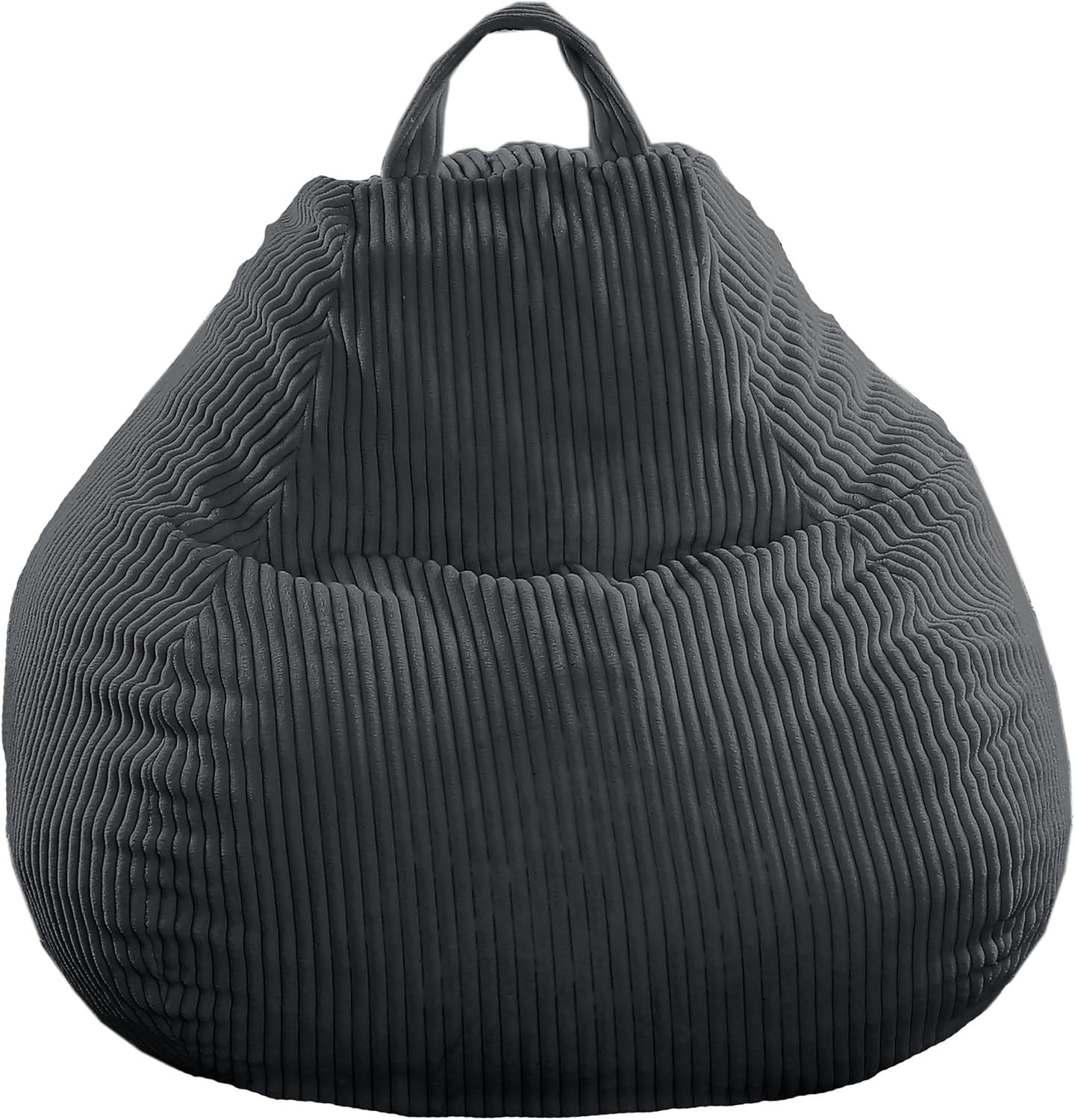 Soft Corduroy Bean Bag Chair for Kids & Adults | Washable Cover, Portable