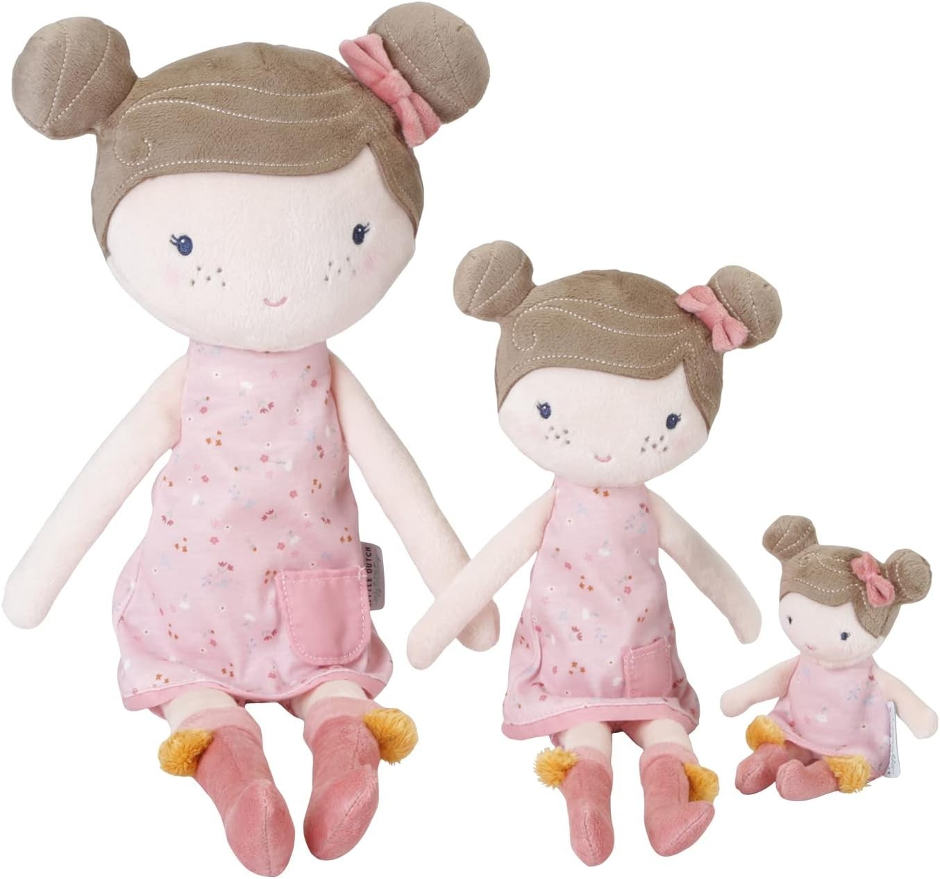35cm Soft Rag Doll Pink Plush Cuddly Toy Gift Boxed Baby Kids Nursery Present