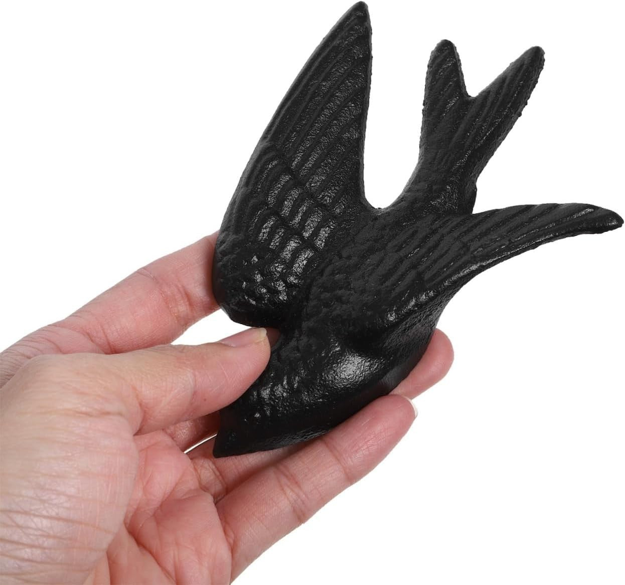 3Pc Cast Iron Bird Wall Art Swallow Sculpture Outdoor Indoor Decor